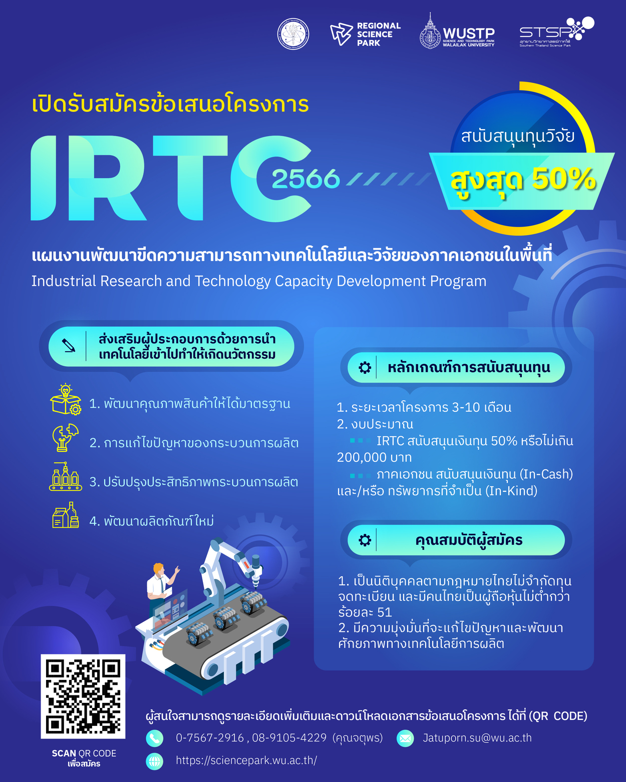 Industrial Research and Technology Capacity Development Program: IRTC